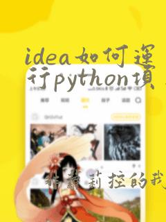 idea如何运行python项目
