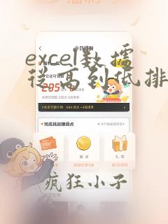 excel数据从高到低排列