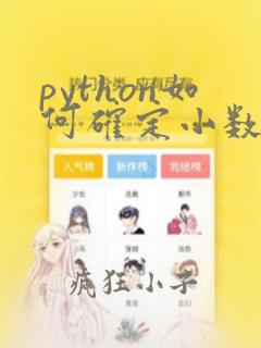 python如何确定小数位数