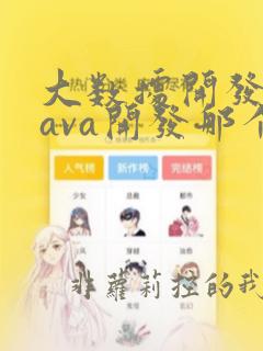 大数据开发和java开发那个好