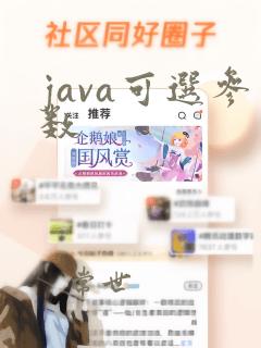 java可选参数