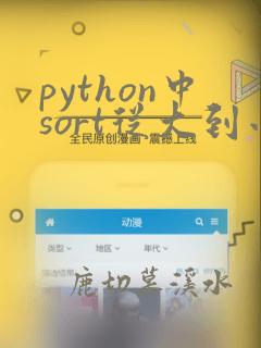 python中sort从大到小