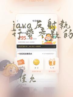 java反射执行带参数的方法