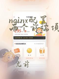 nginx配置两个前端项目