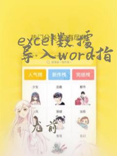 excel数据导入word指定位置