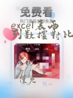 excel表两列数据对比