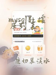 mysql数据库列表