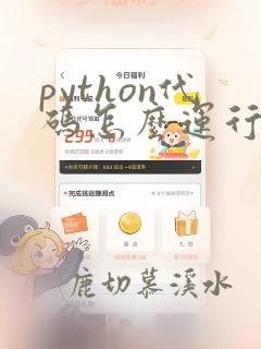 python代码怎么运行程序
