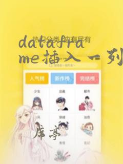 dataframe插入一列