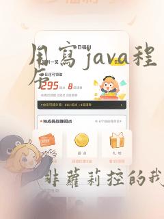 用写java程序