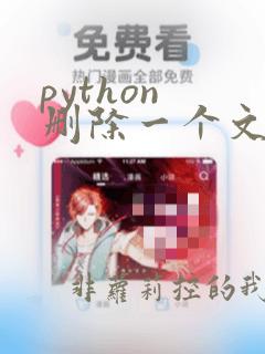 python 删除一个文件