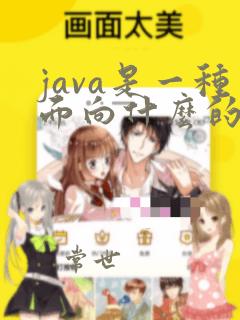java是一种面向什么的编程语言