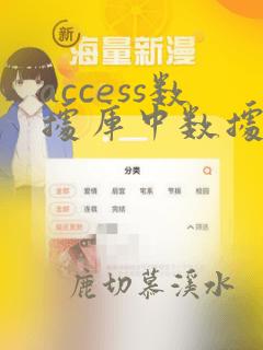 access数据库中数据的基本单位是