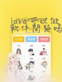java可以做软件开发吗