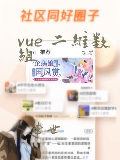 vue 二维数组