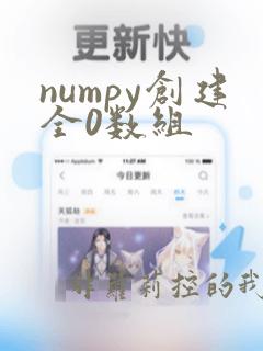 numpy创建全0数组