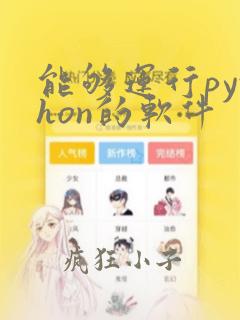 能够运行python的软件