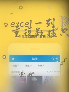 excel一列重复数据只显示一个