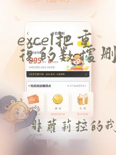 excel把重复的数据删除