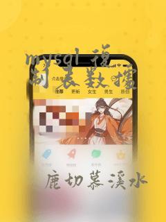 mysql 复制表数据