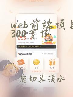 web前端项目300实例