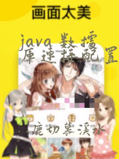 java 数据库连接配置