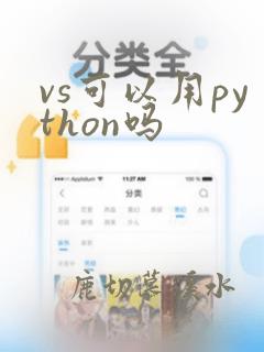 vs可以用python吗