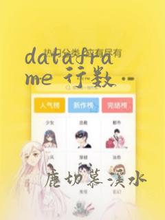 dataframe 行数