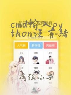 cmd输入python没有结果
