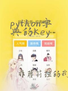python字典的key