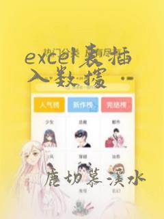 excel表插入数据