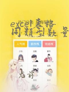 excel表格同类型数量汇总