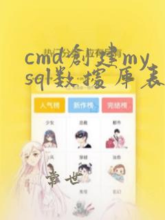 cmd创建mysql数据库表