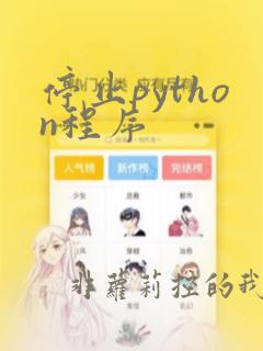 停止python程序