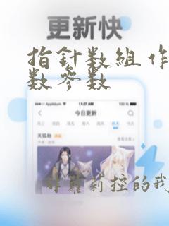 指针数组作为函数参数