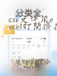 csv文件用excel打开挤在一行