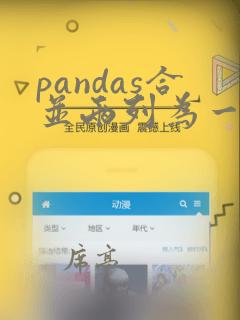 pandas合并两列为一个复合列