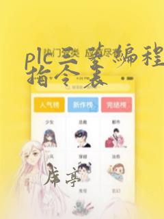 plc三菱编程指令表