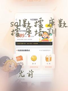 sql数据库数据库培训