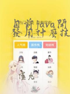 目前java开发用什么技术