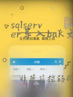 sqlserver导入bak文件