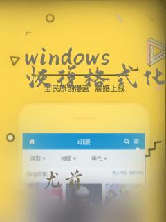 windows恢复格式化数据恢复
