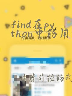 find在python中的用法
