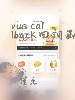 vue callback回调函数