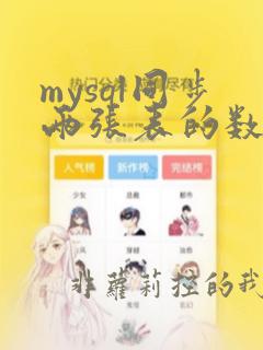 mysql同步两张表的数据