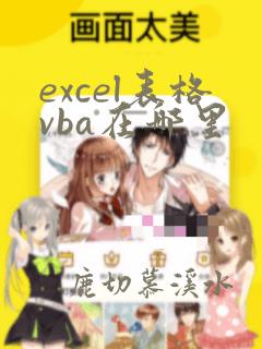 excel表格vba在哪里