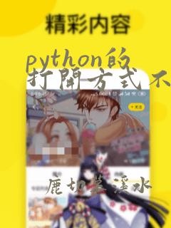 python的打开方式不包括