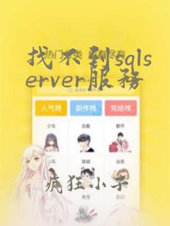 找不到sqlserver服务