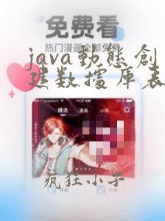 java动态创建数据库表