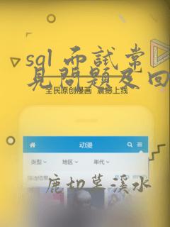 sql 面试常见问题及回答技巧